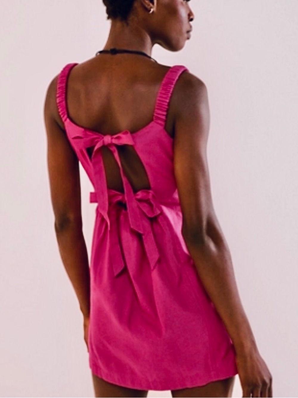 Free People Close To Heart Strangelove Mini Dress Sz Medium Magenta Pink New